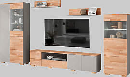 Wohnwand OTTO HOME, braun (braun und grau),