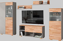 Wohnwand OTTO HOME, braun (braun und grau),