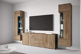 Wohnwand OTTO HOME "KENIA", braun (eiche 