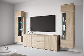 Wohnwand OTTO HOME "KENIA", braun (eiche 