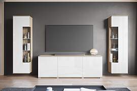 Wohnwand OTTO HOME "KENIA", weiß (eiche 