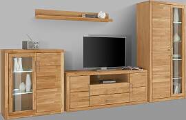 Wohnwand OTTO HOME "Logo", braun (eiche