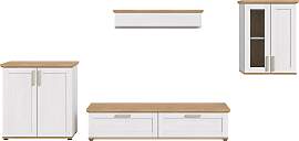 Wohnwand Verona Lärchefarben/Eiche Artisan