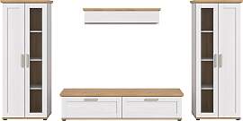 Wohnwand Verona Lärchefarben/Eiche Artisan