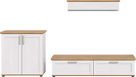 Wohnwand Verona Lärchefarben/Eiche Artisan