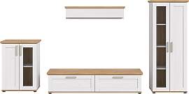 Wohnwand Verona Lärchefarben/Eiche Artisan