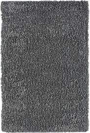 Wohnzimmer Teppich Langflor in Grau Shaggy