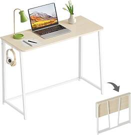 WOHOMO Kleiner Schreibtisch Klappbar 100 cm,