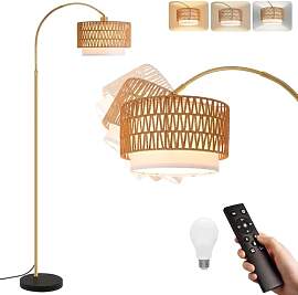 Woiledlt Bogenlampe Wohnzimmer Gold Boho