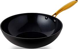 Wok HENSSLERS "HSN", schwarz, B:29cm