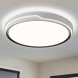 WOKNOS 48.5cm LED Deckenlampe,Moderne Rund Weiß