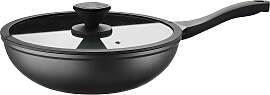 Wok PINTINOX "Pro", schwarz (schwarz,