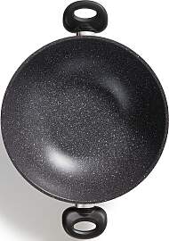 Wok STONELINE, grau (anthrazit), H:8,5cm Ø:28cm,