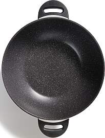 Wok STONELINE, grau, H:9,2cm Ø:32cm, Pfannen,