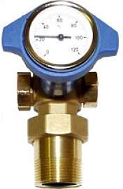 Wolf Absperrset mit Thermometer G1 1/2"