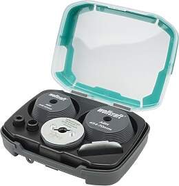 wolfcraft Aufbohrhilfe-Set für Lochsägen I