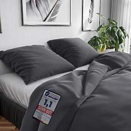 Wolkenfeld Bettwäsche 135x200 cm – Anthrazit -