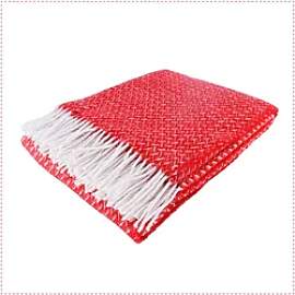 Wolldecke 100% Wolle | Plaid/Wohndecke | Rot
