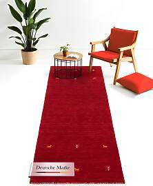 Wollteppich CARPETFINE "Gabbeh Uni, auch als