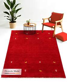 Wollteppich CARPETFINE "Gabbeh Uni, auch als