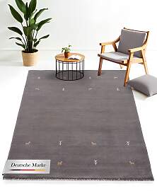 Wollteppich CARPETFINE "Gabbeh Uni, auch als