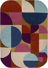 Wollteppich FLAIR RUGS "Mia Arch", bunt, 