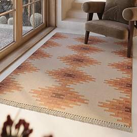 Wollteppich GREEN LOOOP "Belle", beige