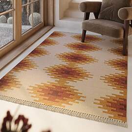 Wollteppich GREEN LOOOP "Belle", beige