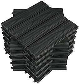 WOLTU 11 x Premium WPC Terrassenfliesen 30x30cm 3D 