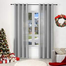 WOLTU 2er Set Gardinenn mit Ösen, Vorhang für