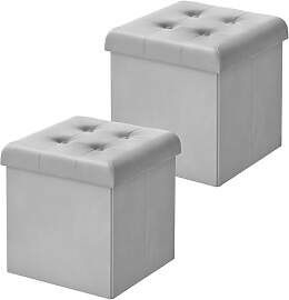 WOLTU 2er Set Sitzbank mit Stauraum Sitzhocker