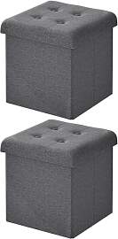 WOLTU 2er Set Sitzhocker mit Stauraum, Faltbarer