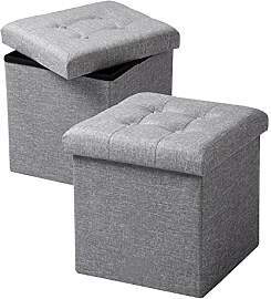 WOLTU 2er Set Sitzhocker mit Stauraum Sitzwürfel