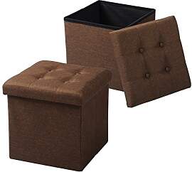 WOLTU 2er Set Sitzhocker mit Stauraum Sitzwürfel