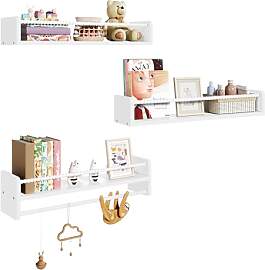 WOLTU 3er Set Kinder Bücherregal Wand, 60cm