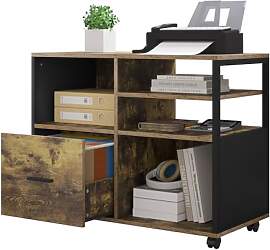 WOLTU Aktenschrank, Rollcontainer mit Schublade,