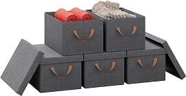 WOLTU Aufbewahrungsbox mit Deckel 5 Stück, aus