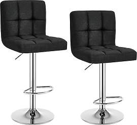 WOLTU Barhocker 2er Set Barstühle Schwarz,