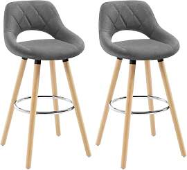 WOLTU Barhocker 2er Set, Barstuhl Küchenhocker