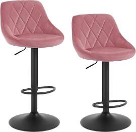 WOLTU Barhocker 2er Set, Barstuhl mit Lehne,