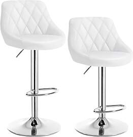 WOLTU Barhocker 2er Set, Barstuhl mit Lehne,