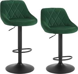 WOLTU Barhocker 2er Set, Barstuhl mit Lehne,
