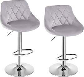 WOLTU Barhocker 2er Set, Barstuhl mit Lehne,