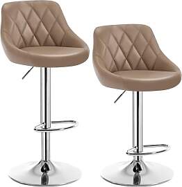 WOLTU Barhocker 2er Set, Barstuhl mit Lehne,