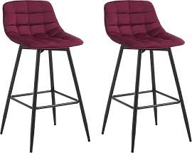 WOLTU Barhocker 2er Set Designer Barstuhl Hocker