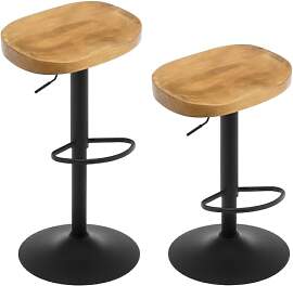 WOLTU Barhocker 2er Set, Hocker höhenverstellbar