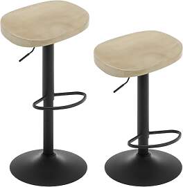 WOLTU Barhocker 2er Set, Hocker höhenverstellbar
