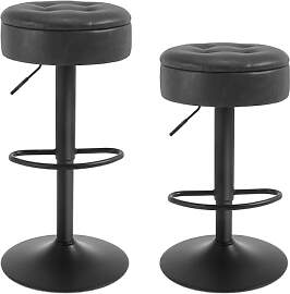 WOLTU Barhocker 2er Set, Sitzhocker mit Stauraum,