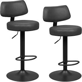 WOLTU Barhocker 2er Set, um 360° drehbar und