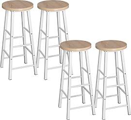 WOLTU Barhocker 4er Set mit Fußstütze, 71 cm
